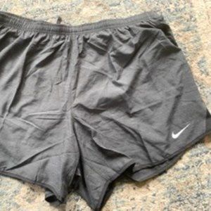 NIKE Plus Size Athletic Shorts GREY 1X